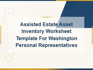 Washington Estate Asset Inventory Worksheet Template